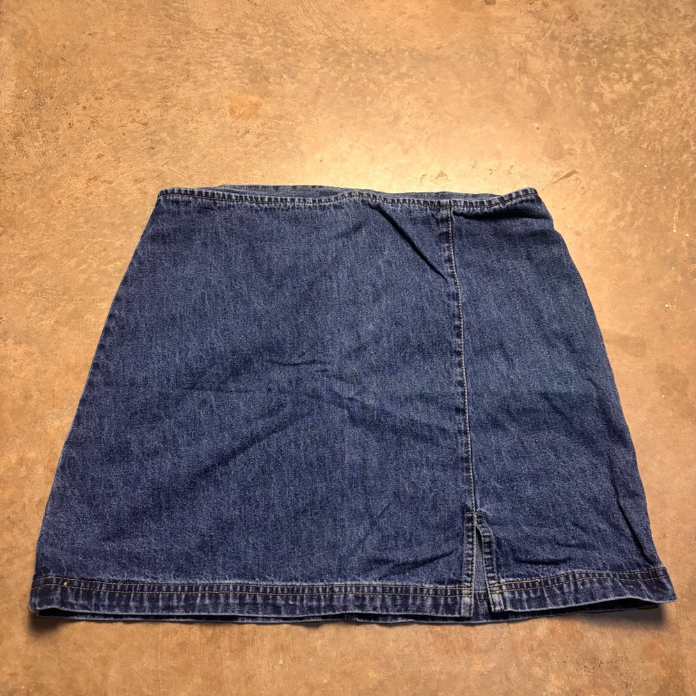 Vintage 90s Y2K Mini Denim Jean Skirt oF Jeans Juniors 11 Dark Academia